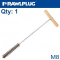 MANUAL WIRE BOTTLE BRUSHES M8 WOODEN HANDLE